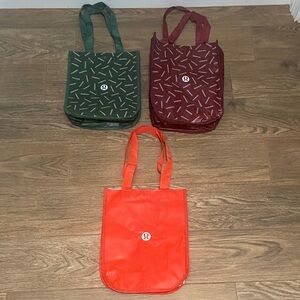 🧡 Lululemon reusable shopping tote bags set of 3
